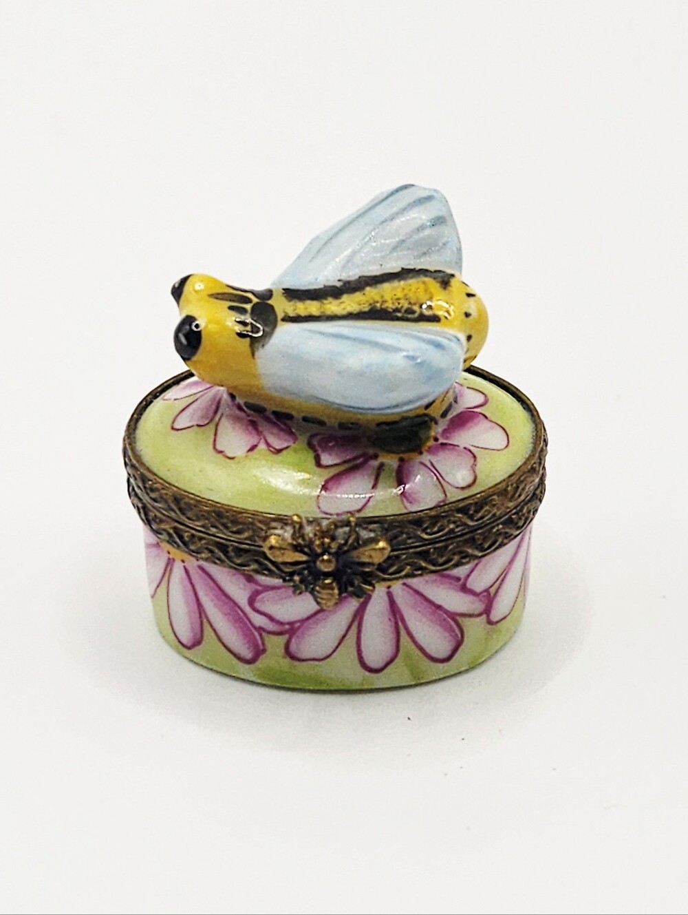 Limoges Vintage Mini Bee Porcelain Box